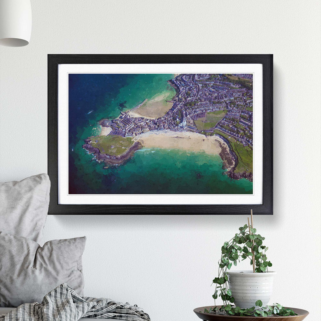 View of St Ives in Cornwall - Picture Frame Graphic Art Print