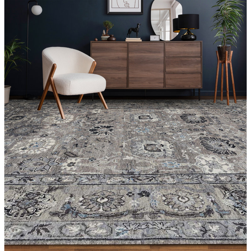 Wool Oriental Area Rug, Rectangle 6' x 9'