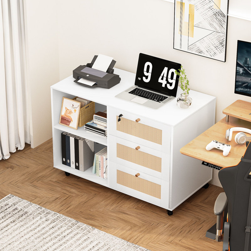 Mariame 31.4'' Wide 3 -Drawer Mobile File Cabinet