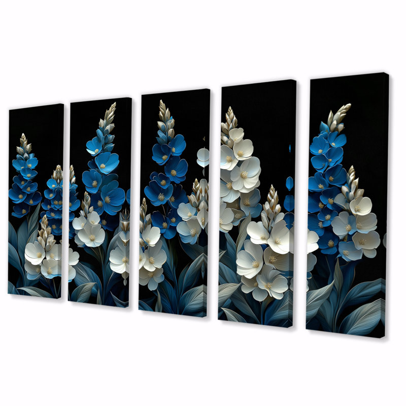 «Blue Bonnets Meadow Dreams II - Blue Bonnets», ensemble d'art sur toile, H 28 po x l 60 po