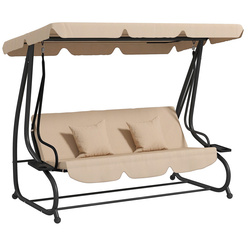 Birke 3 Person Porch Swing with Canopy