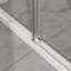 Porte de douche coulissante en verre l 48 po x H 72 po, finition, verre trempé de 1/4 po de 6 mm, facile à nettoyer, largeur réglable de 48 à 48 po, fermeture étanche, fonctionnement silencieux, porte à cadre avec preuve transparente, largeur,