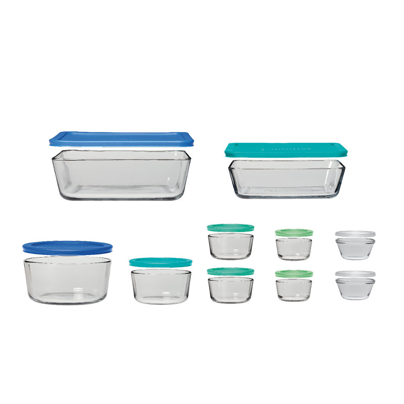 Anchor Hocking 20-Piece Clear Glass Food Storage Set with Multicolor Lids