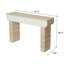 Table d'entrée 47,2 po rectangulaire beige et jaune, console avec deux tiroirs cachés, idéale pour l'entrée et le salon, table à assemblage rapide et facile, surface surdimensionnée moderne, surface généreuse