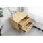 Perseus Modern Light Brown 2 Drawer Rattan Bedside Table for Bedroom