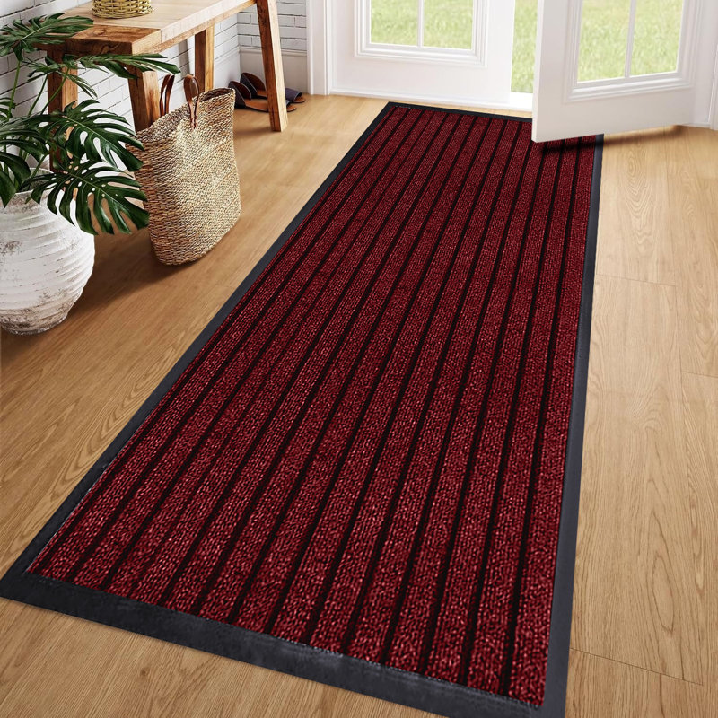 Tamalyn Flatweave 80cm X 90cm Area Rug, Burgundy, 40cm W x 60cm L