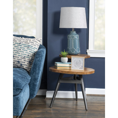 Barneys Solid Wood Top End Table