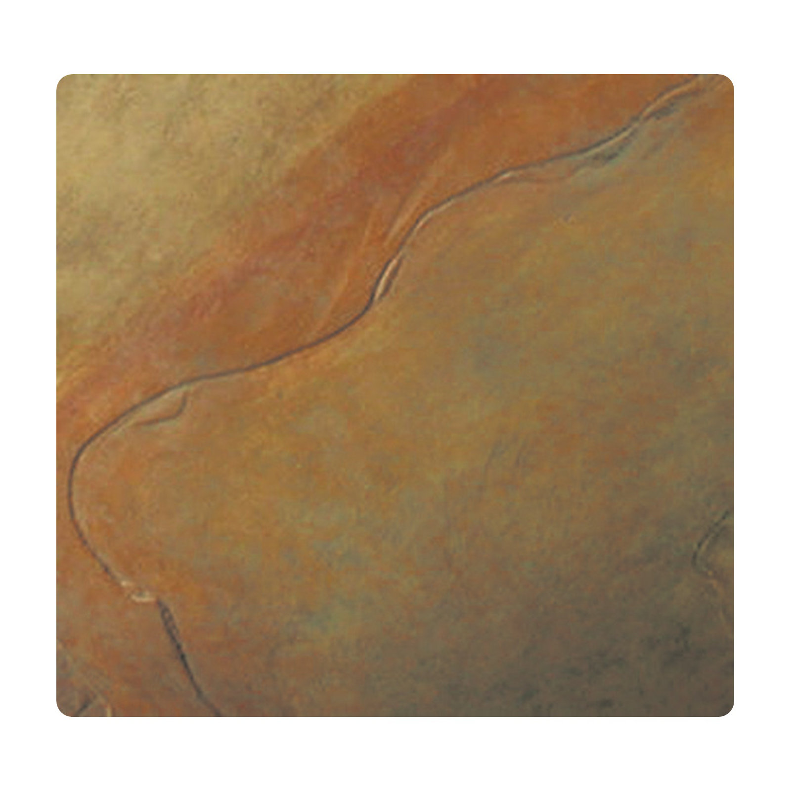 Single Light Flush Mount, Harvest Yellow Slate