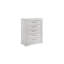 Commode 5 tiroirs en bois blanc Blanca