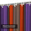 Rideau de douche abstrait à rayures multicolores et rayures rouges avec 12 crochets-1841508997
