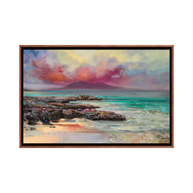 «Harris Rocks», reproduction de photo, H 18 po x l 26 po x P 1,5 po, Toile avec cadre en bois classique