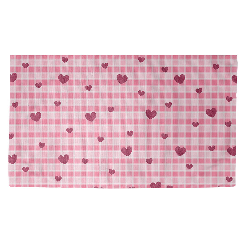 Tapis rose foncé/zone rose clair fait main, Rectangle 2 pi x 3 pi