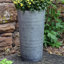 Ribbed Metal Planter-28165618-28165620