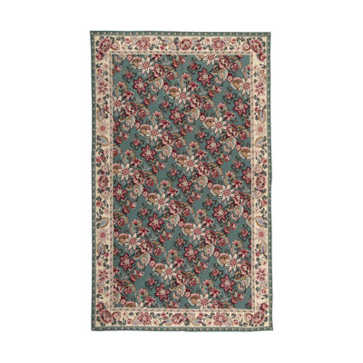 Handmade Wool Floral Area Rug