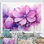 Encre botanique florale rose et mauve - art mural botanique