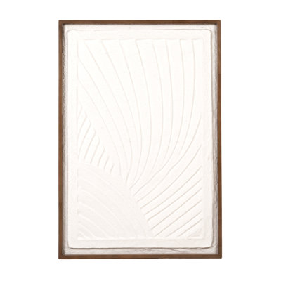 Panneau d'art mural texturé en chêne avec relief organique