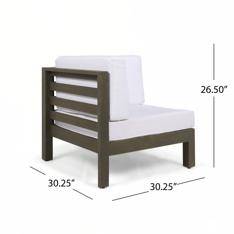 Chaises de patio, Blanc, Marron clair