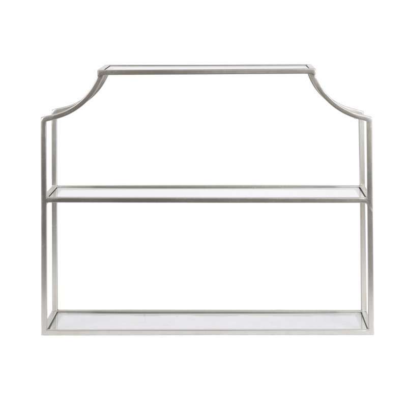 Turgut 4 Piece Metal Accent Shelf, Silver