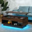 Table basse à plateau relevable avec bande lumineuse DEL RVB Kheira-1267834060