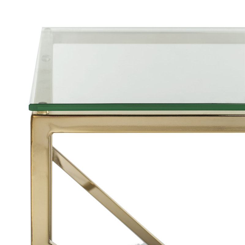 Namiko 55.10'' Glass Top Console Table, 30" H x 48" W x 18" D