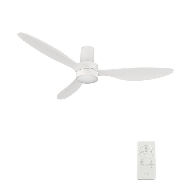 Ventilateur de plafond Zephyr avec télécommande, ensemble d'éclairage inclus., 170 tr / min, Blanc