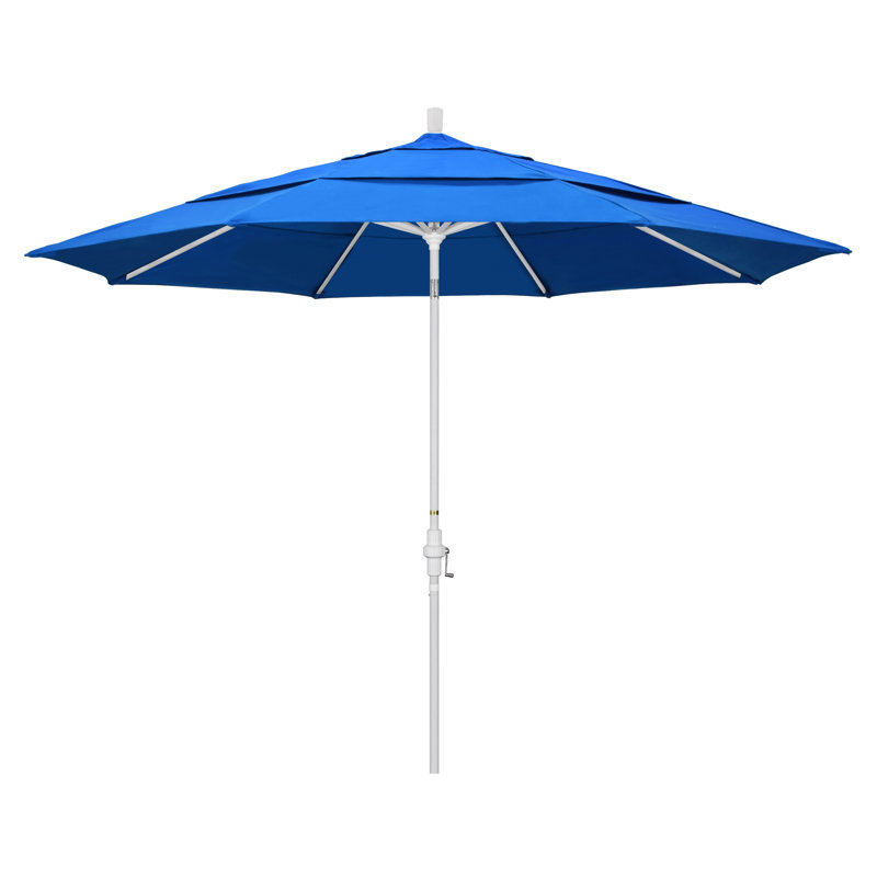 Parasol de marché Broadmeade octogonal Sunbrella, Tissu performance bleu royal