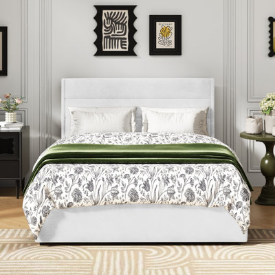 Brezzy 4-Drawer Storage Upholstered Wingback Bed