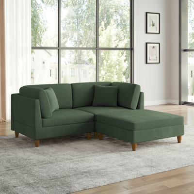 Seemab Corduroy Corner Sectional