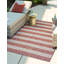 Tapis intérieur / extérieur rayé rouge / gris Simkins-1129245892