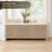 Lala 84" Double Bathroom Vanity with Grain White Engineered Stone Countertop without Mirror-1959543287