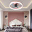 Ventilateurs de plafond avec lumières à DEL à intensité variable Installation intégrée de minces ventilateurs de plafond modernes (rose)