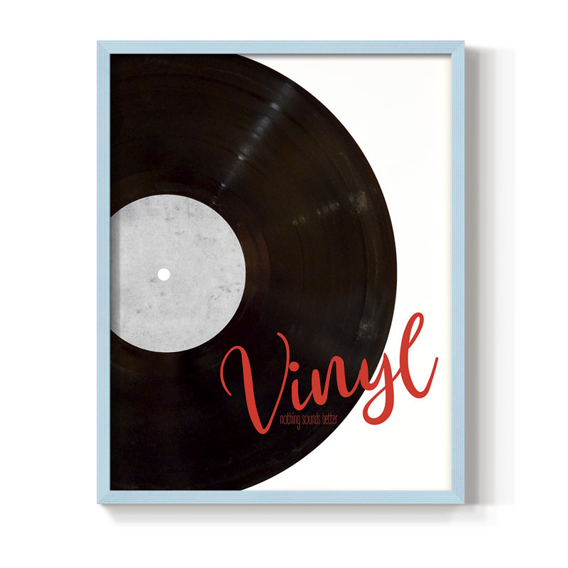 Impression sur vinyle encadrée - bois massif, Bleu, H 10 po x l 8 po