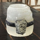 Selenite Tealight Candle Holder