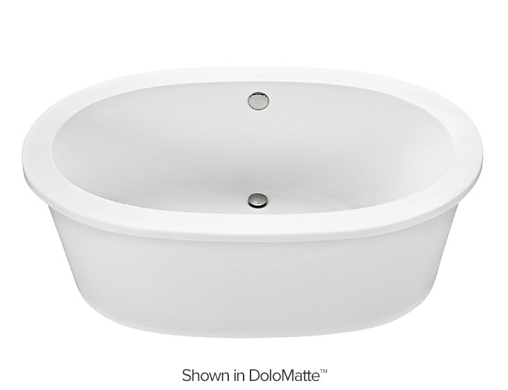 Adena 7 Freestanding Soaker Tub - Matte, Right