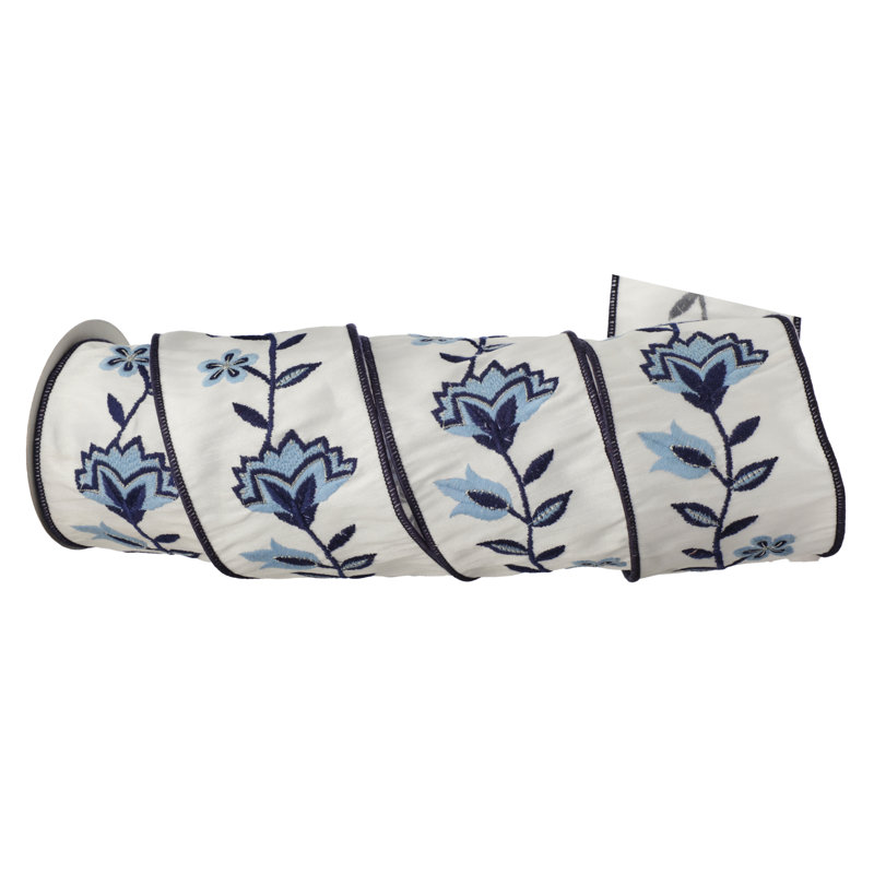 Ruban en dupion brodé 4 po X5Y