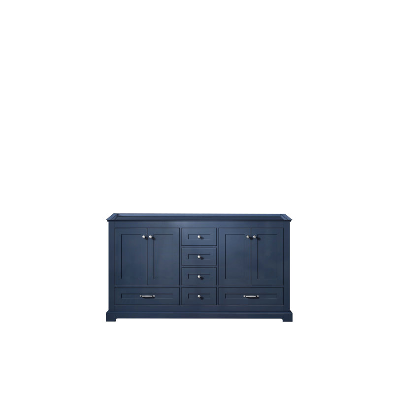 Dukes 59" Freestanding Double Vanity Cabinet in Navy Blue