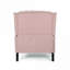Fauteuil inclinable à oreilles surdimensionné luxueux en tissu capitonné à finition rose pour le salon-580164620