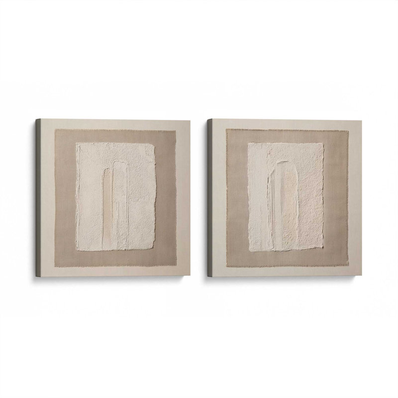 Ensemble de 2 impressions silencieuses, 16 po x 16 po, Toile tendue
