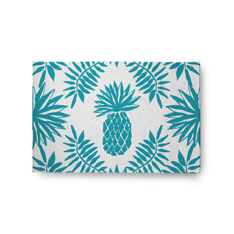 Tapis floral en chenille tissé à la machine à motif floral bleu / gris clair, Rectangle 2 pi x 3 pi