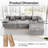 120" Sectional Sofa Comfy Cloud Couch For Living Room Modern Chenille Upholstered Sectional With Throw Pillows, Ottoman-449556569