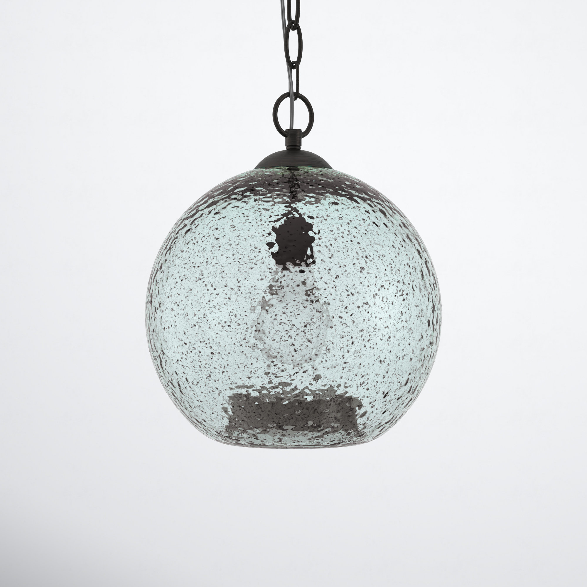 Chicago Single Light Glass Dimmable Pendant, Antique Bronze
