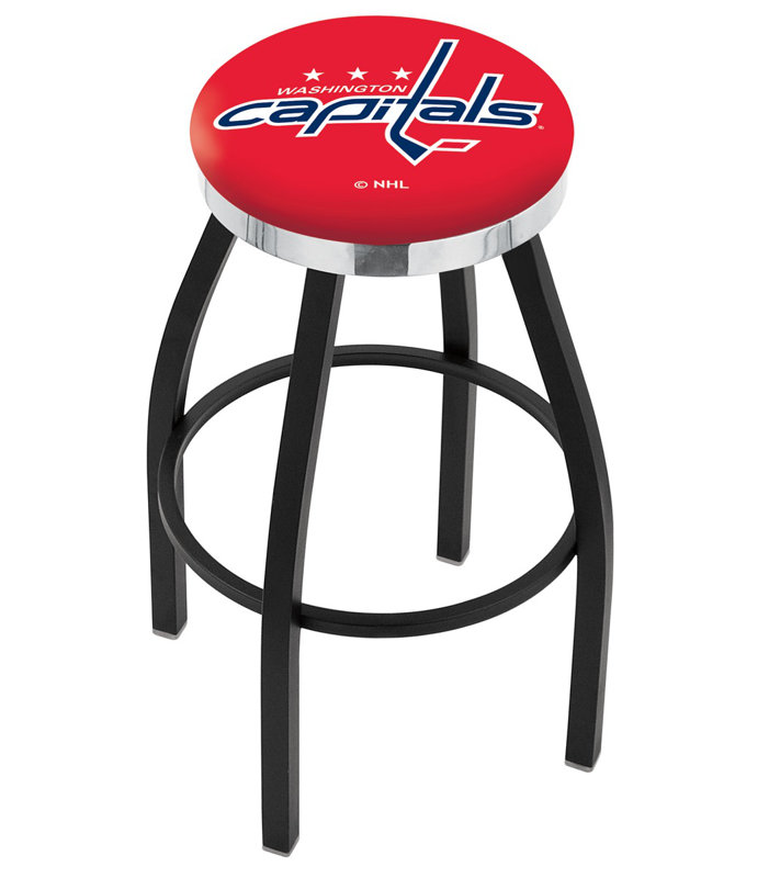 Tabouret de bar pivotant de 30 po NCAA, Chrome, Capitales de Washington