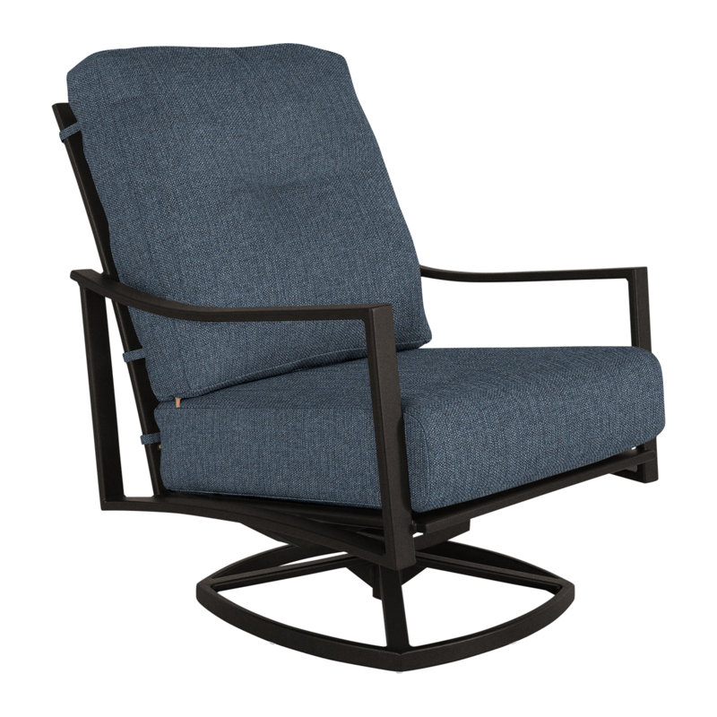 Avana Outdoor Rocker Chair, Carbon Black, Cast Silver