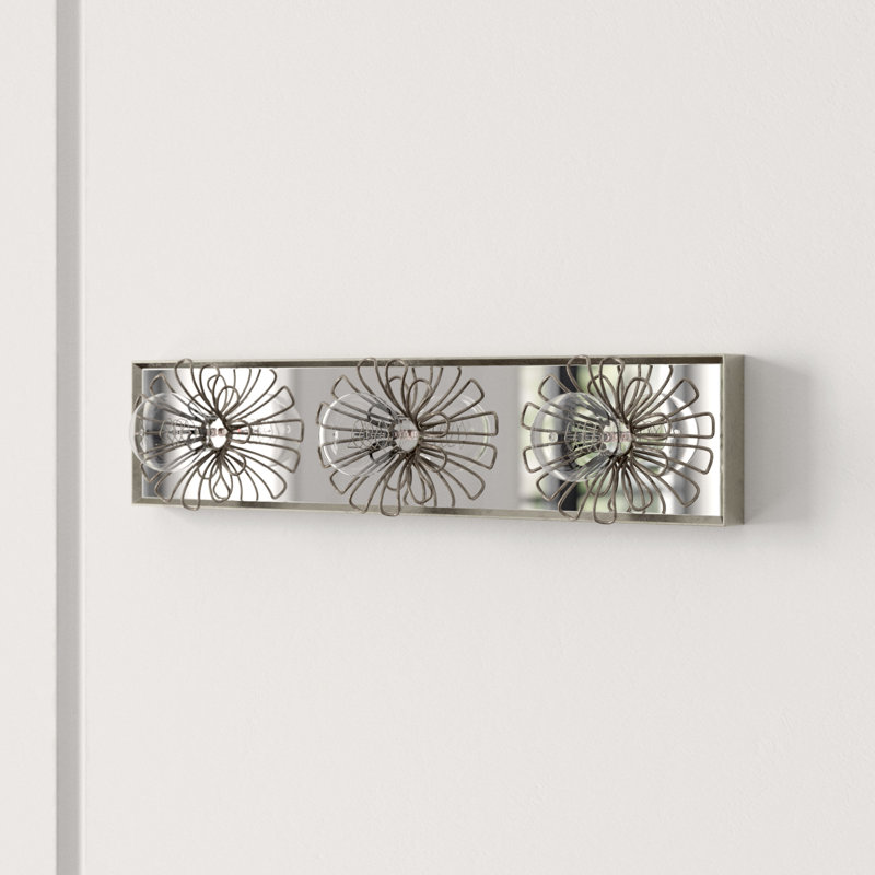 Keaton 3 - Light Bath Bar, Burnished Silver Leaf