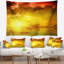 Tapisserie Schafer Red Dramatic Sky avec soleil jaune-1745008335