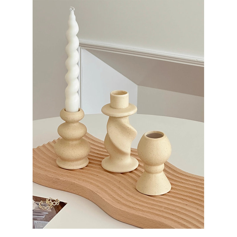 5.12'' H Ceramic Tabletop Candlestick