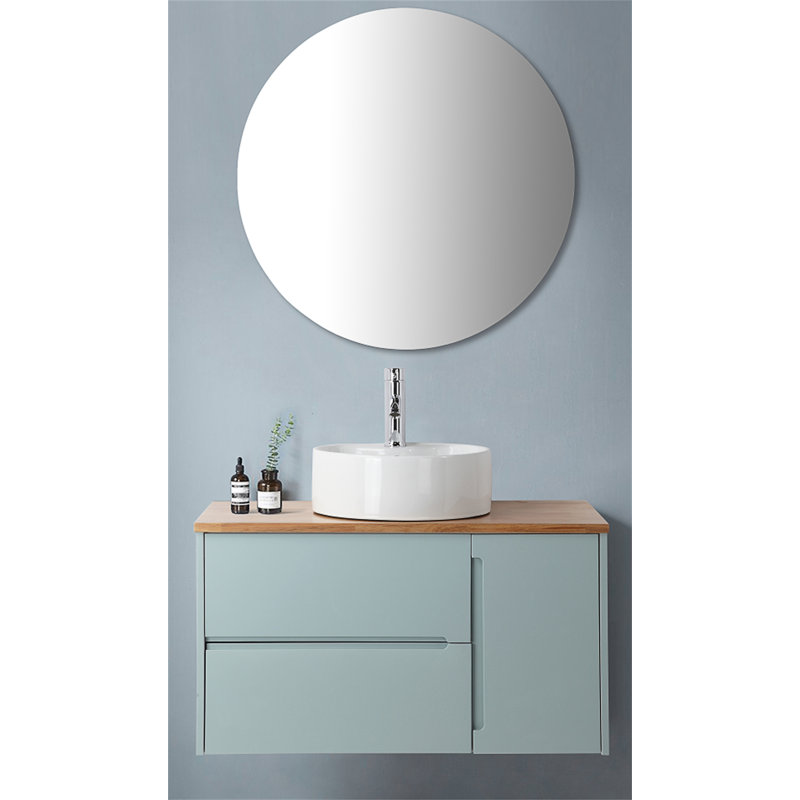 Lavabo vasque de salle de bain rond 15,7 "x 5,7"