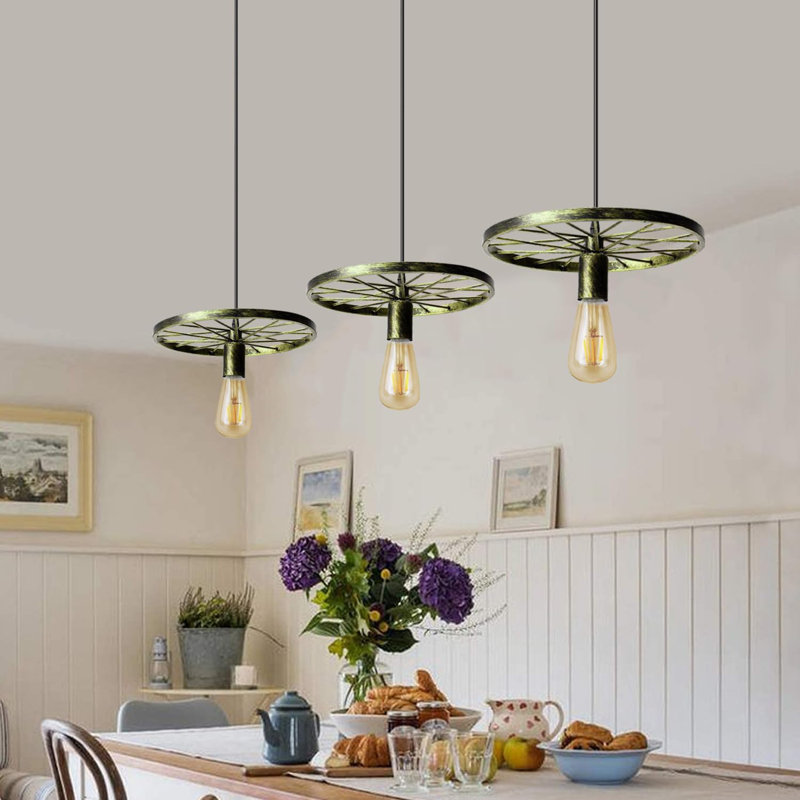 3 - Light Pendant, Brushed Brass
