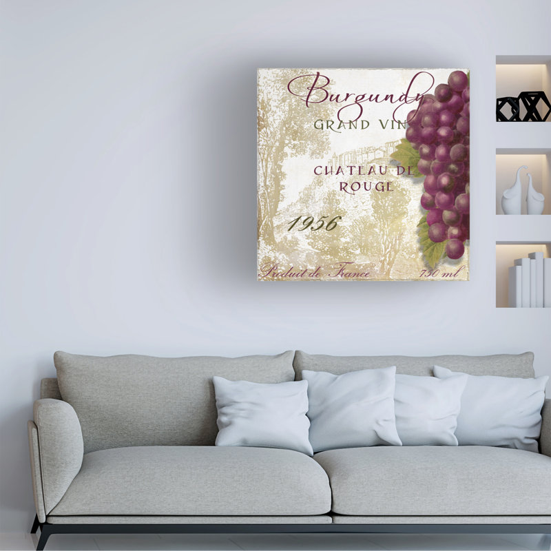 Art sur toile «Bourgogne Sasha Grand Vin», H 14 po x l 14 po