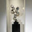 Décoration abstraite en acier inoxydable noir et argent pour hôtel, motif pierre de richesse, 40,94 pouces
